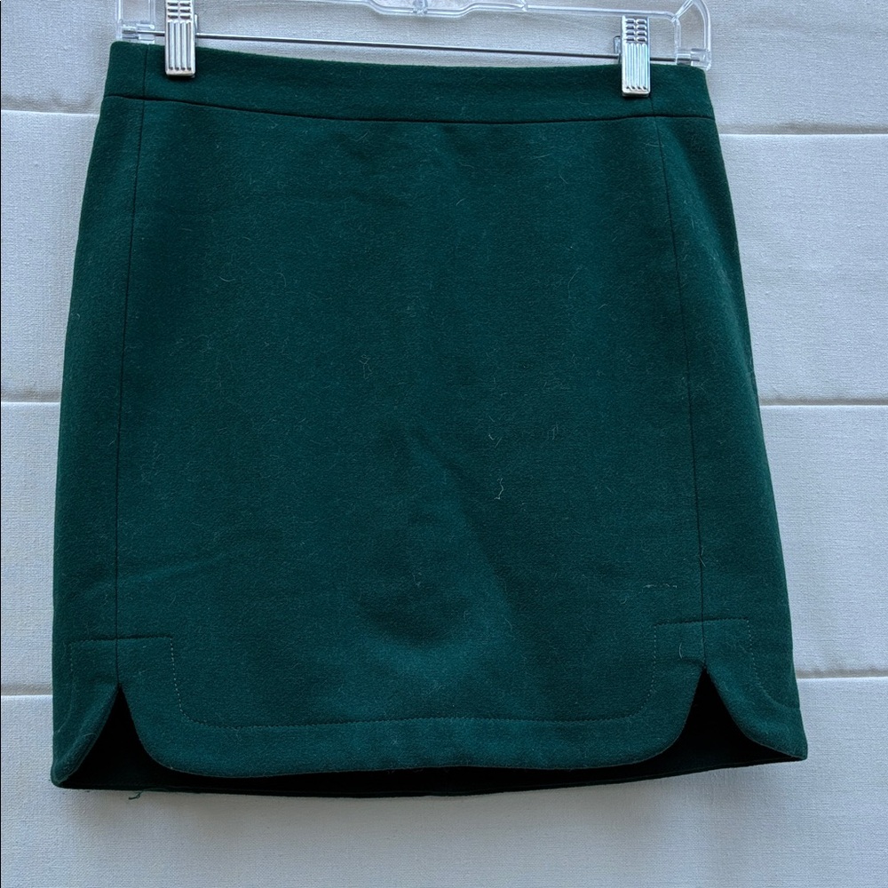J. Crew Dark Green Mini Skirt